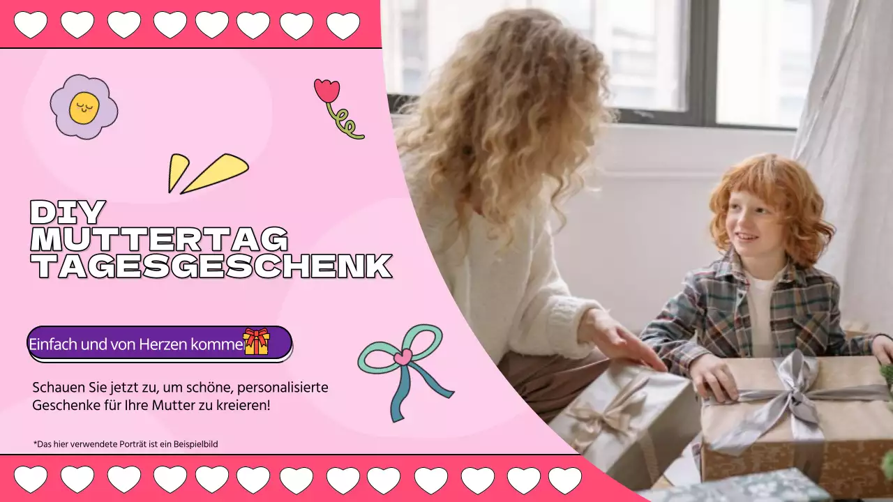 Pinker und lila Charme zum Muttertag DIY-Geschenkführer