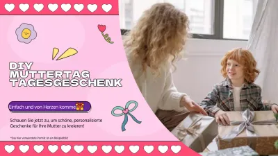 Pinker und lila Charme zum Muttertag DIY-Geschenkführer