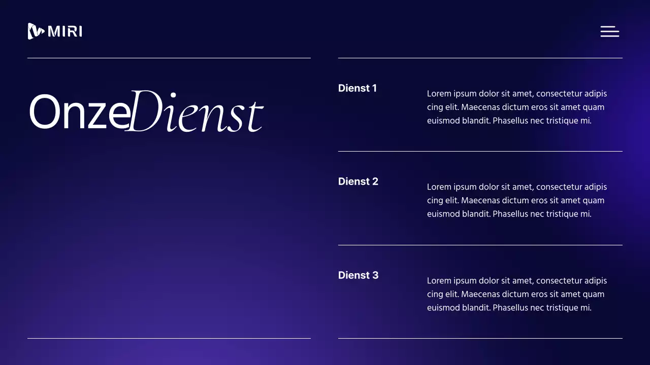 Modern, professioneel zakelijk profielmateriaal in paars en wit