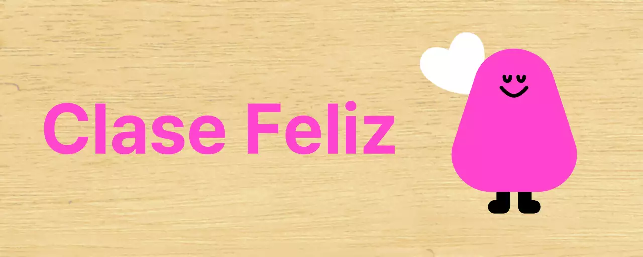 Guía de la clase de jardín de infancia ilustrada con personajes rosas