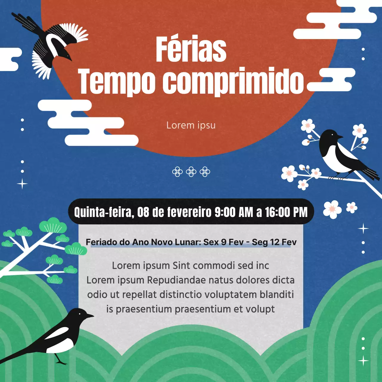 Um guia para as horas de férias comprimidas a preto e branco e conceitos tradicionais