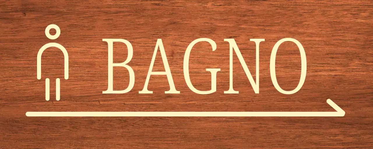 Icona uomo beige Posizione della toilette