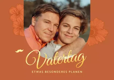 Eine klassische Vatertagsanzeige in Braun