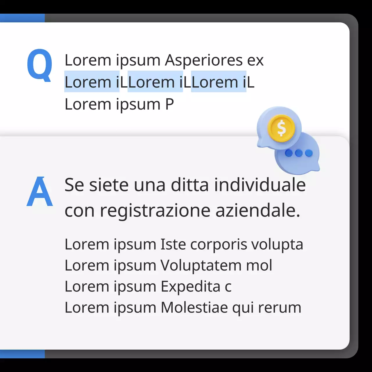 Contabilità fiscale evidenziata in nero e blu