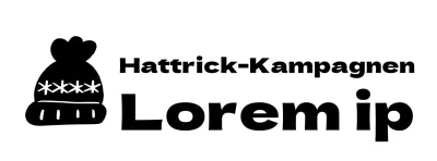 Kampagnenlogo mit einer niedlichen Strickmützen-Illustration