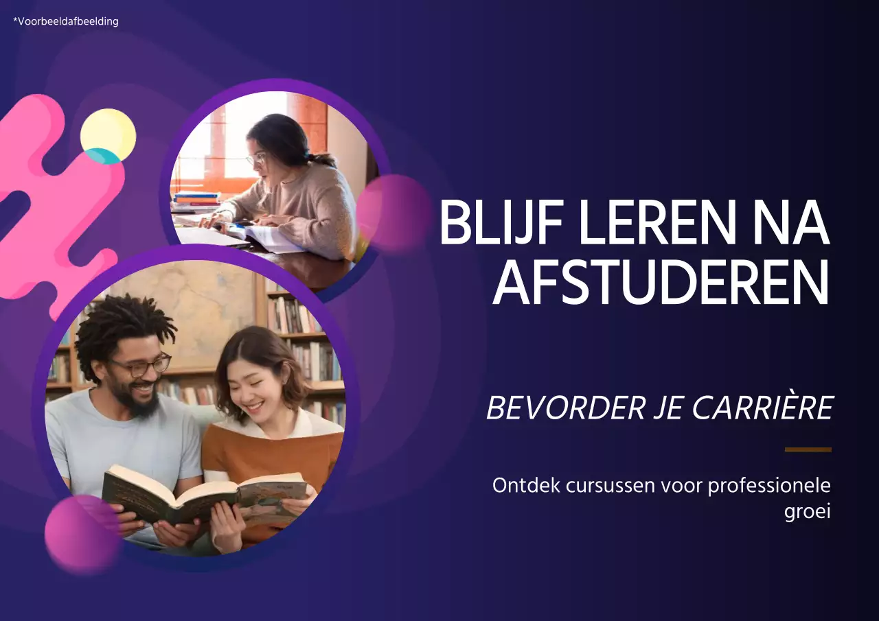 Paars en Oranje Meetkunde Loopbaanonderricht