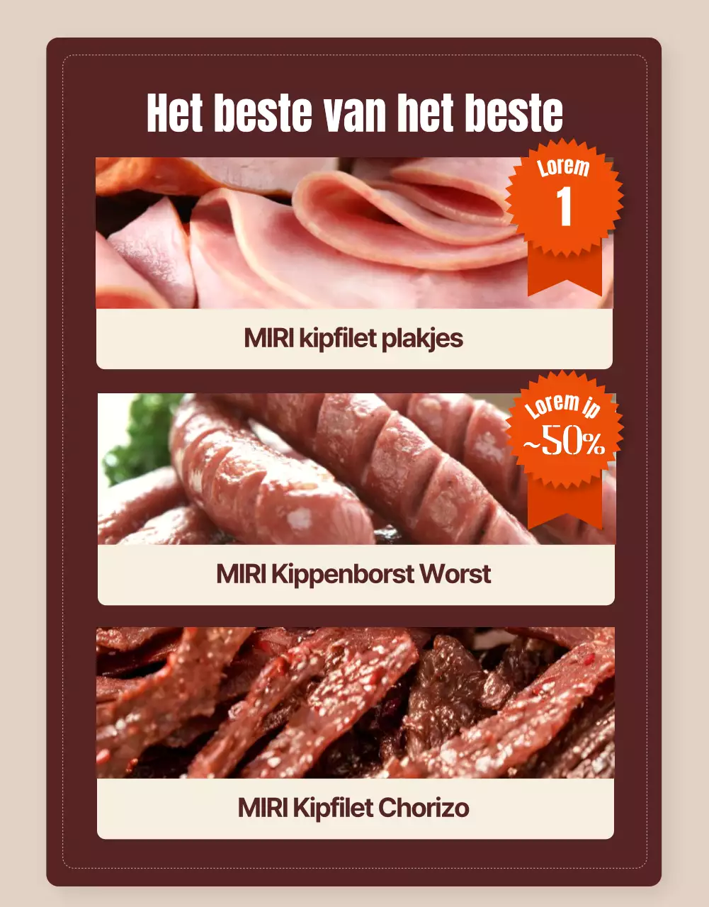 Bevorder een eenvoudig dieet kipfilet in bruin en beige