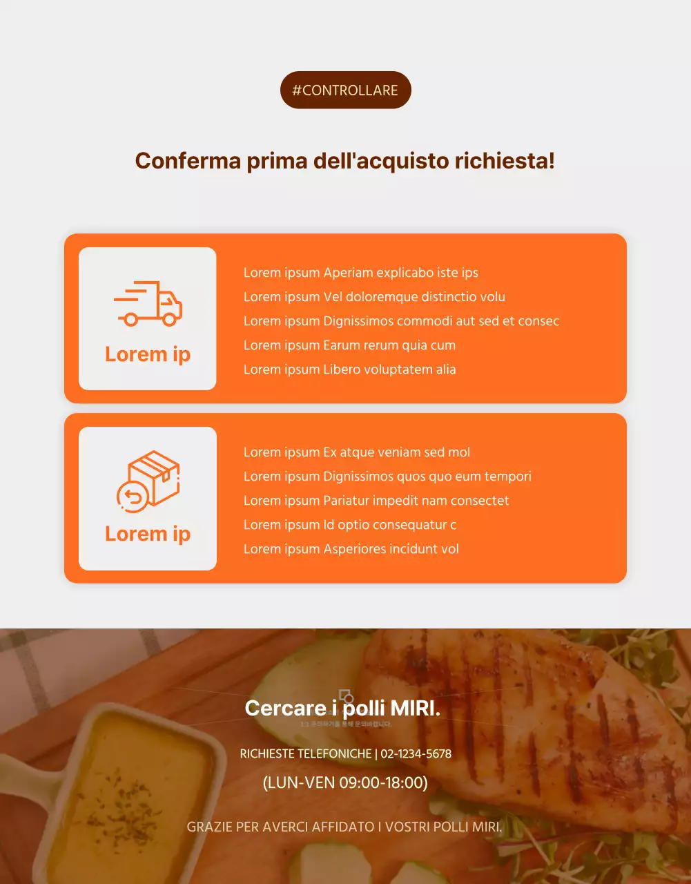 Promuovere la dieta semplice Petti di pollo all'arancia e al marrone