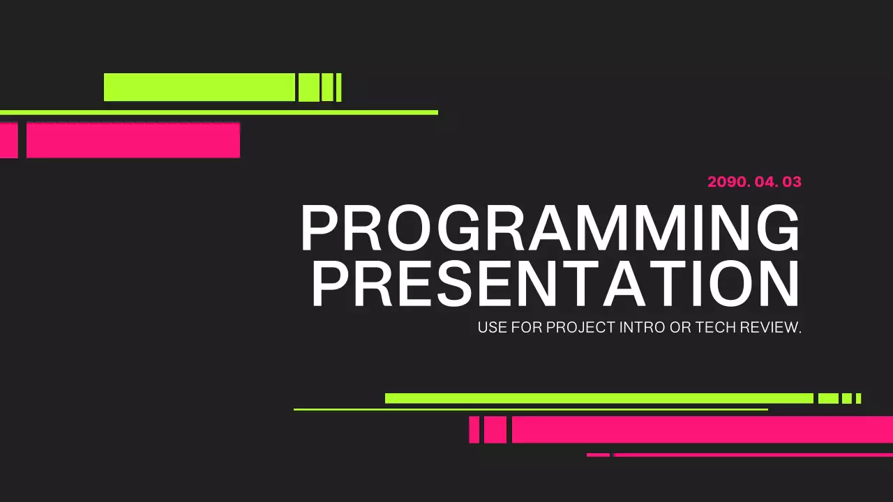 Neon Modern Programming Presentation