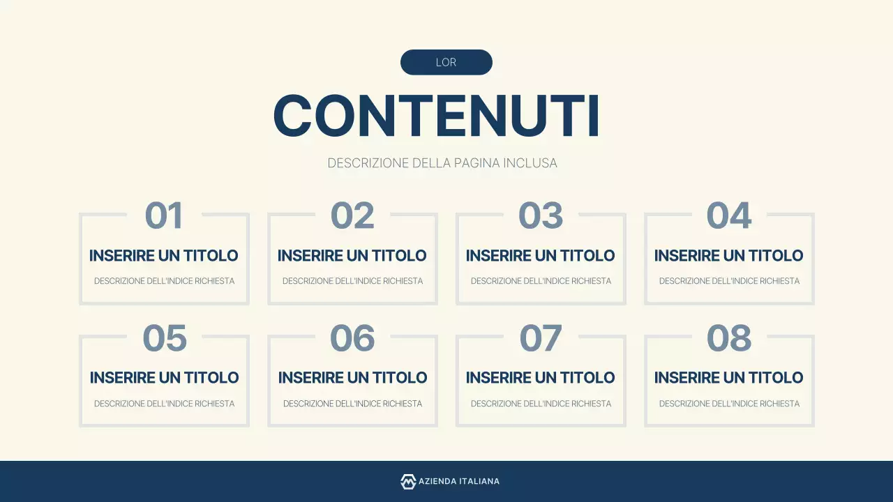 Semplice relazione di presentazione in blu chiaro e blu navy