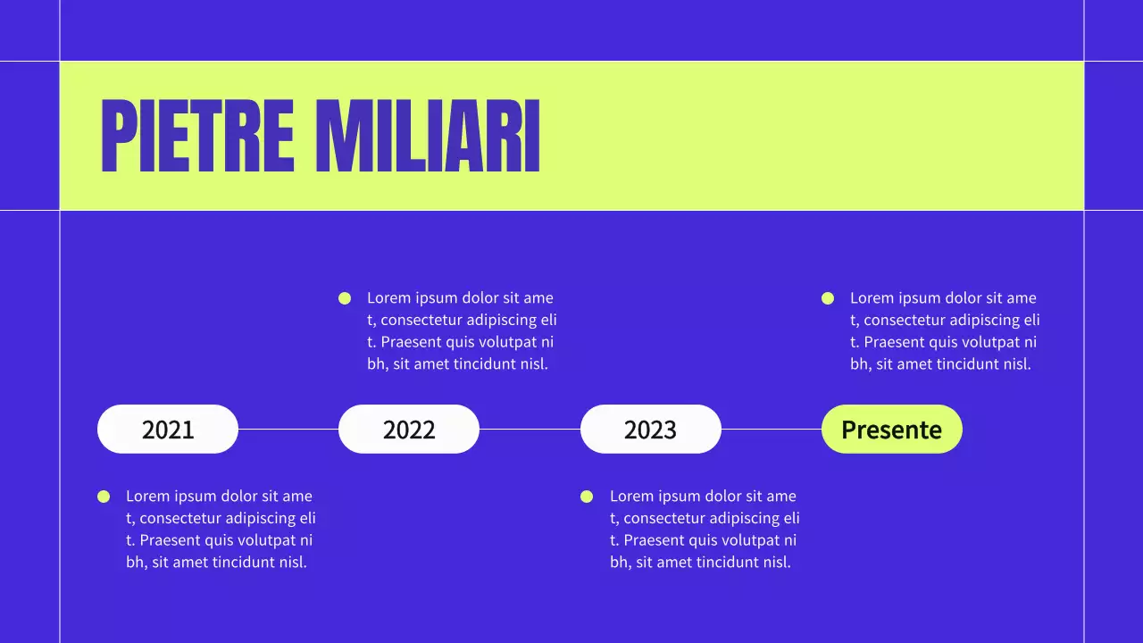 Materiale per il profilo aziendale moderno, blu e neon