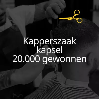 Promoot een moderne kapperszaak in zwart-wit