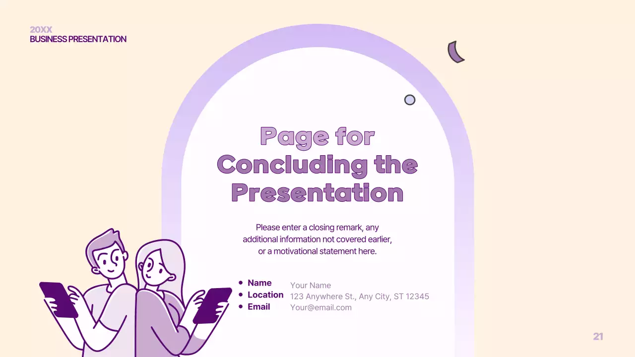 A simple PM presentation in yellow and purple