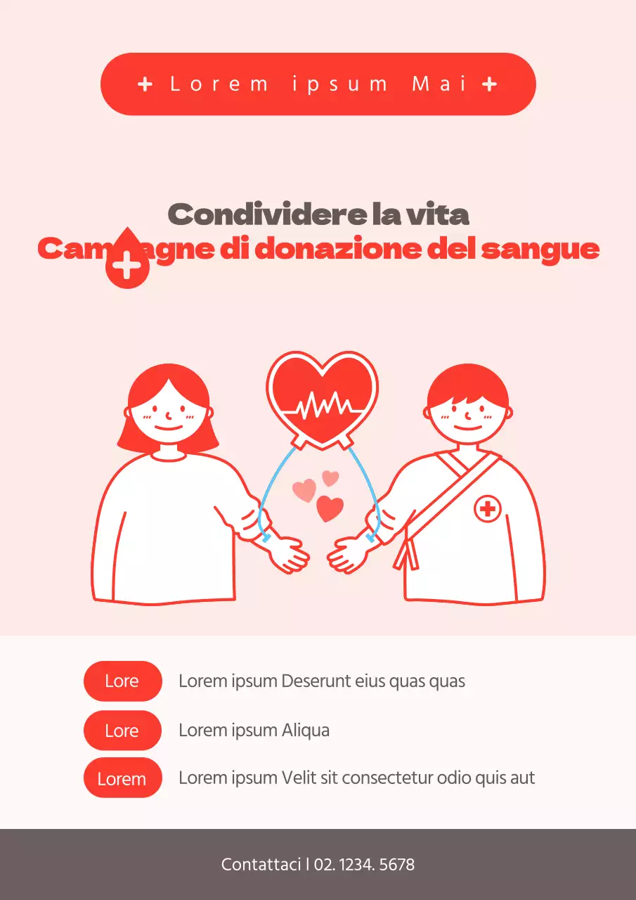 Una raccolta di sangue semplice e vivificante in rosso e rosa