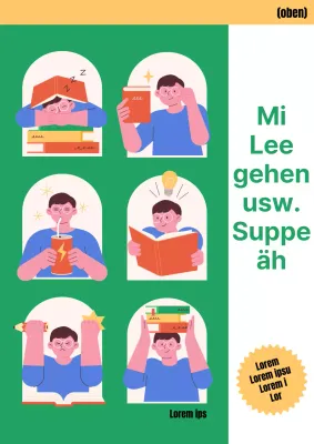 Ein süßes kleines grünes Arbeitsbuch für die Oberstufe