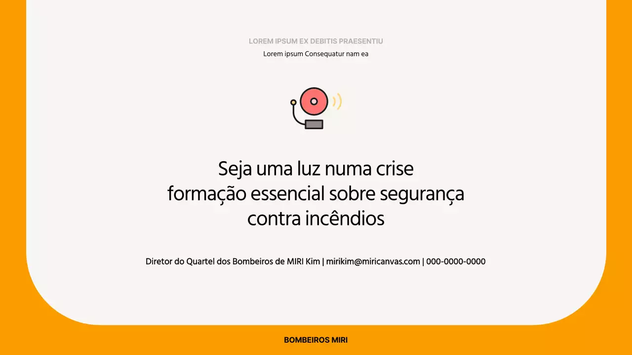 Materiais de formação simples e amarelos sobre segurança contra incêndios