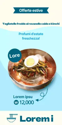 Introduzione e promozione dell'estate fresca con uno sfondo blu chiaro