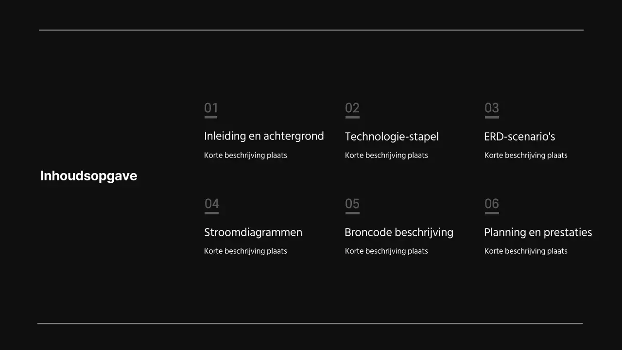 Een eenvoudig zwart-wit ontwerpvoorstel voor ontwikkeling