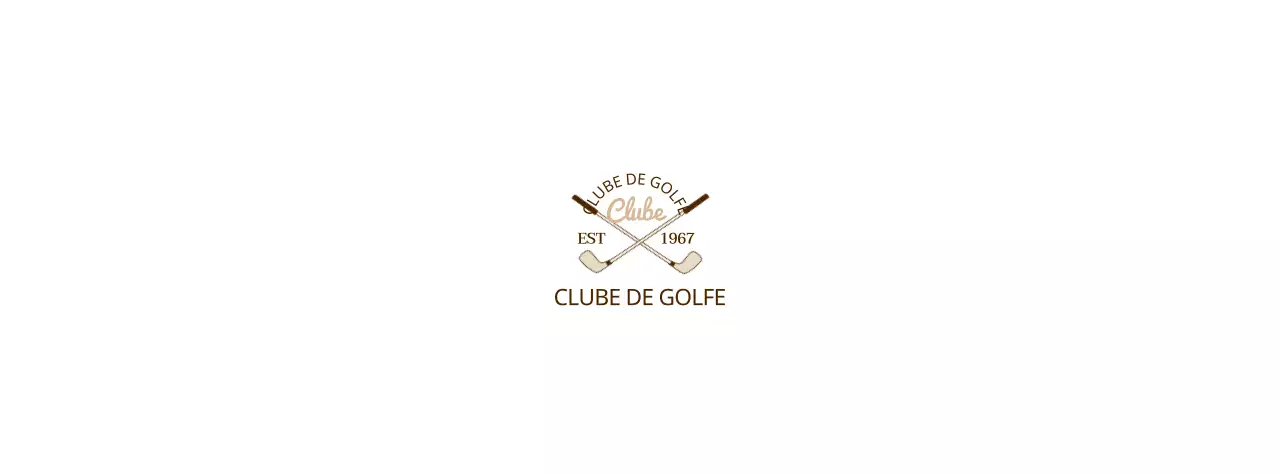 Tacos de golfe com o logótipo do clube de golfe em castanho para um toque premium