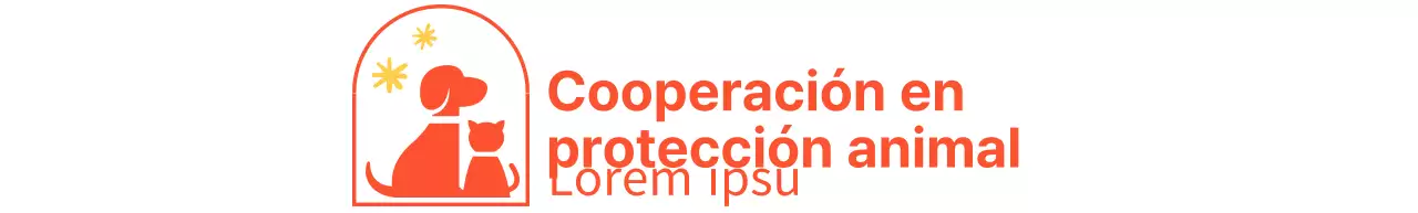 La Humane Society con un simpático logotipo ilustrado de un perro y un gato en rojo