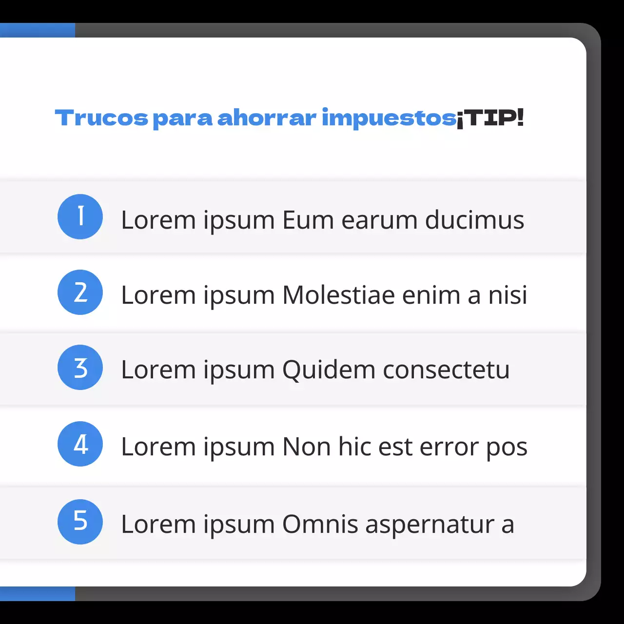 Contabilidad fiscal resaltada en negro y azul