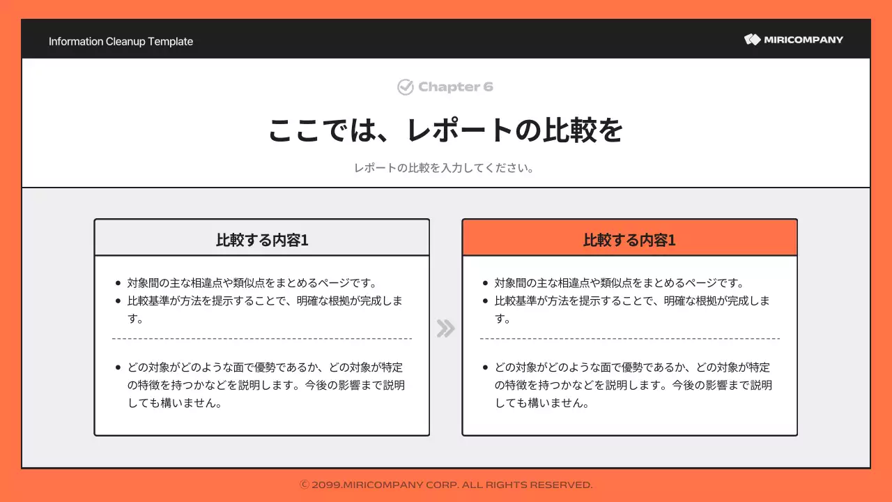 オレンジ シンプル ビジネス 企画書 プレゼンテーション