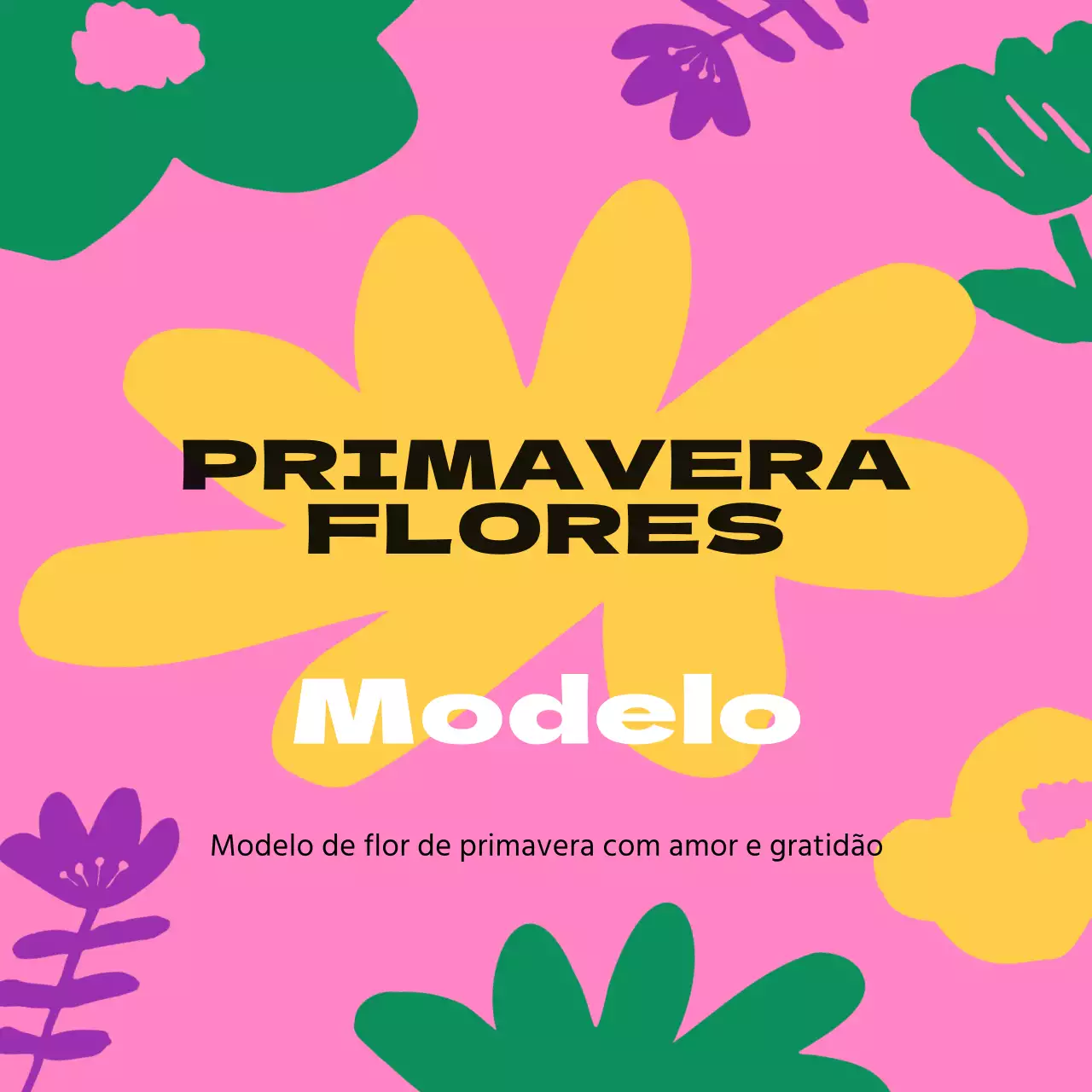 Um guia de bonitas flores de primavera em amarelo e rosa