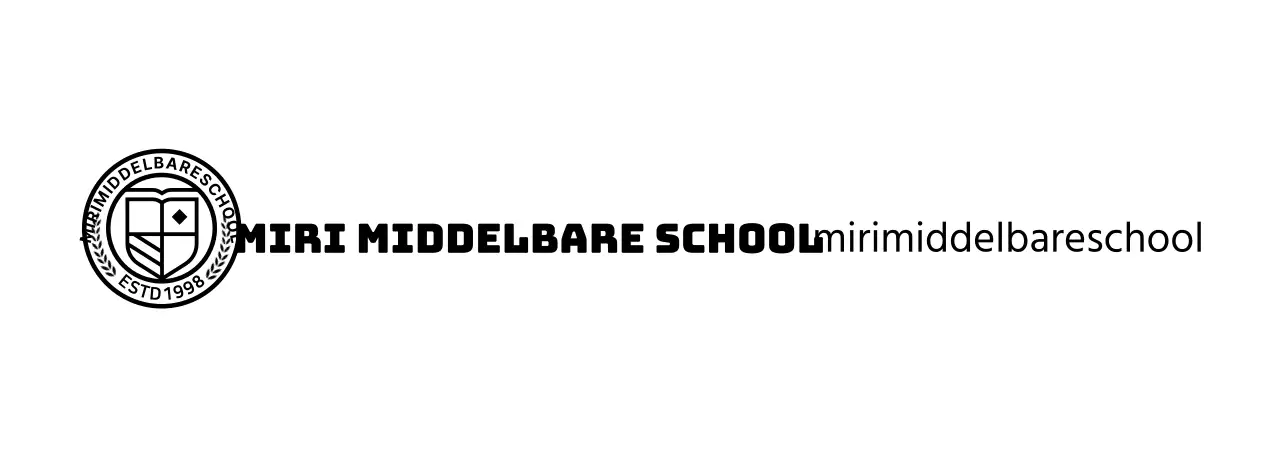 Middelbare school logo in de vorm van een cirkelvormig onderwijssymbool