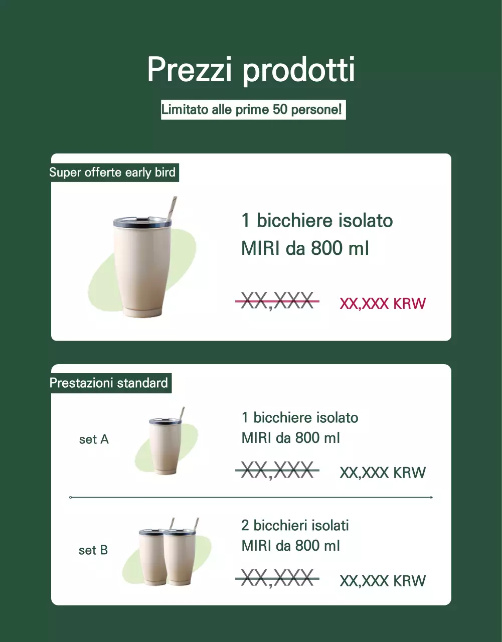 Una pubblicità minimalista dei nuovi arrivi di Tumblr in bianco e verde.