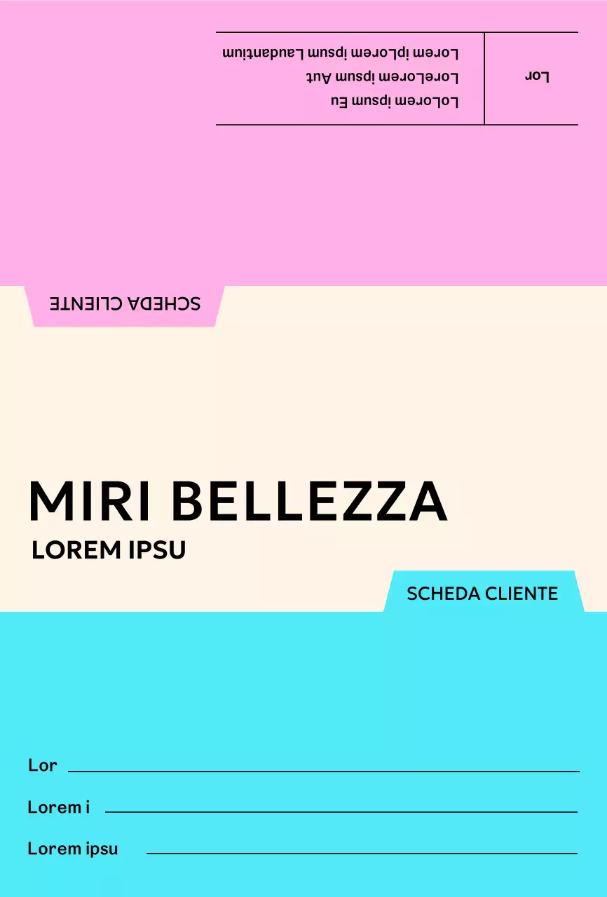 Carte per l'assistenza ai clienti con un concetto di cartella dai colori vivaci