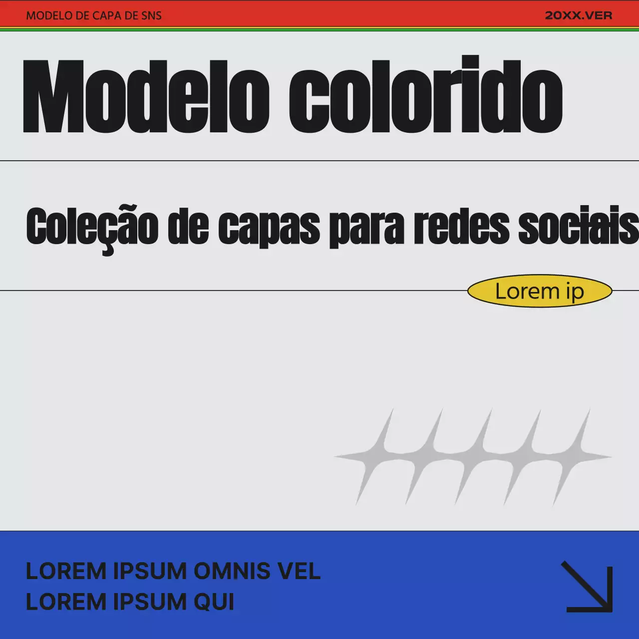 Promover uma variação de cor de capa moderna de arco-íris e branco