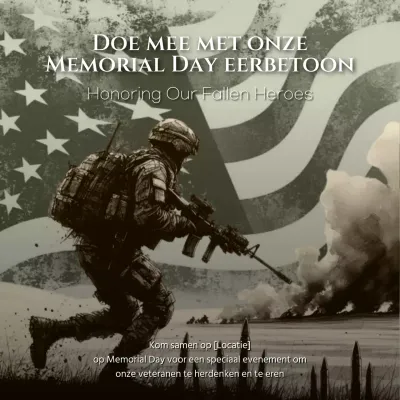 Zwart-wit Vintage Herdenkingsmonument