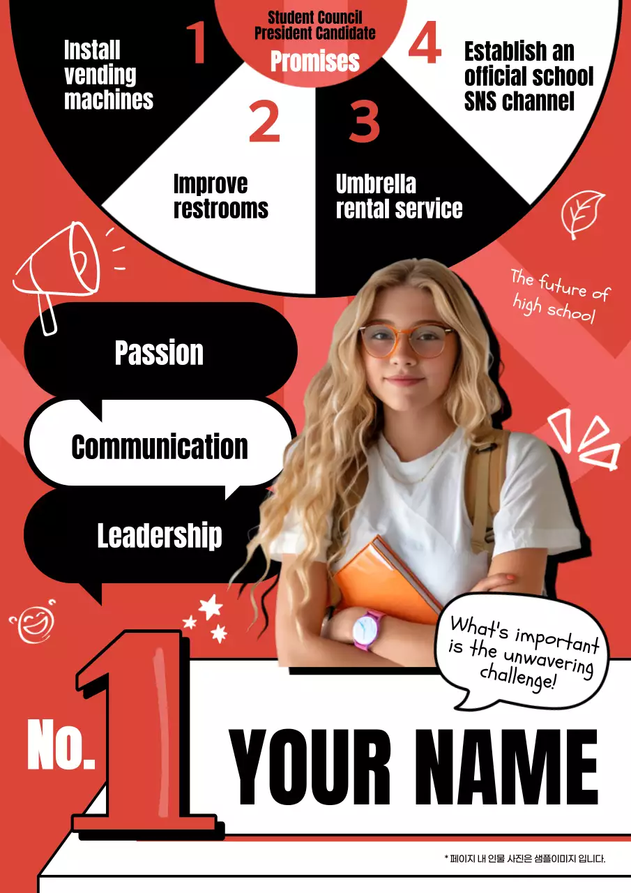 Red Trendy Student Election Promotion Poster