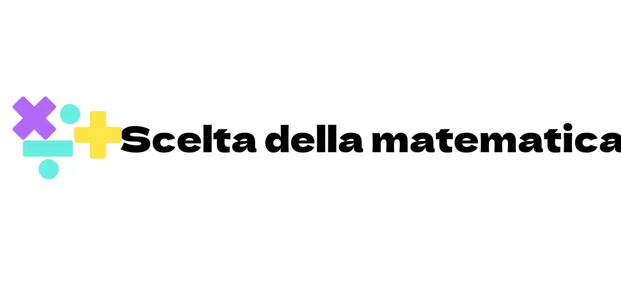 Scuola di matematica con concetto di logo multicolore simbolo della matematica