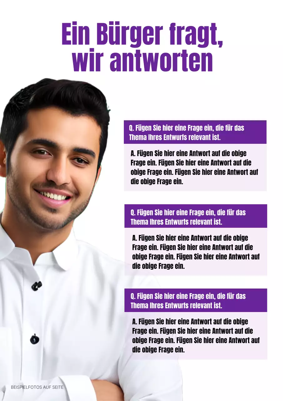 Ein einfacher violetter allgemeiner Wahlkampf