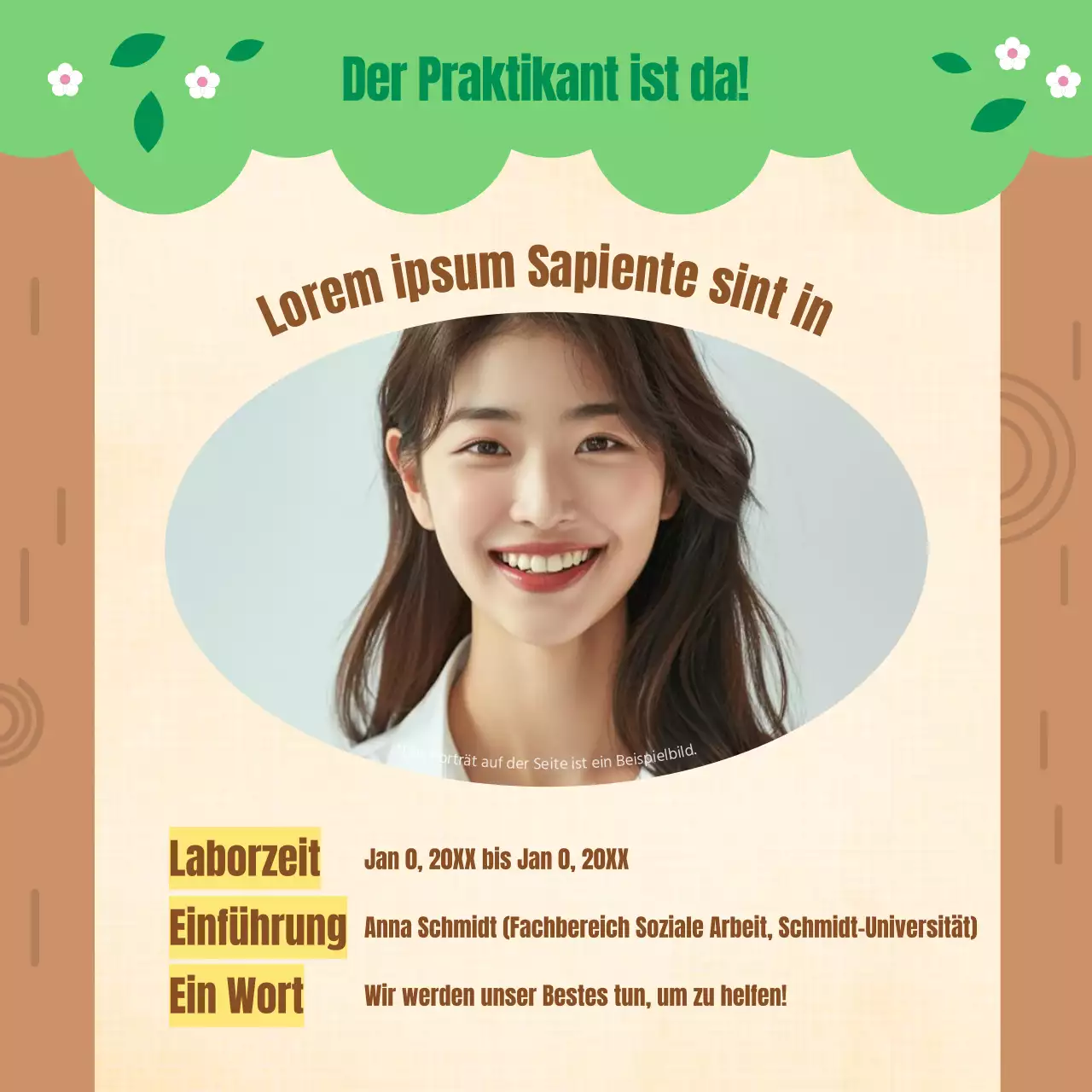 Minimalistischer Newsletter für den öffentlichen Sektor in Chartreuse und Braun