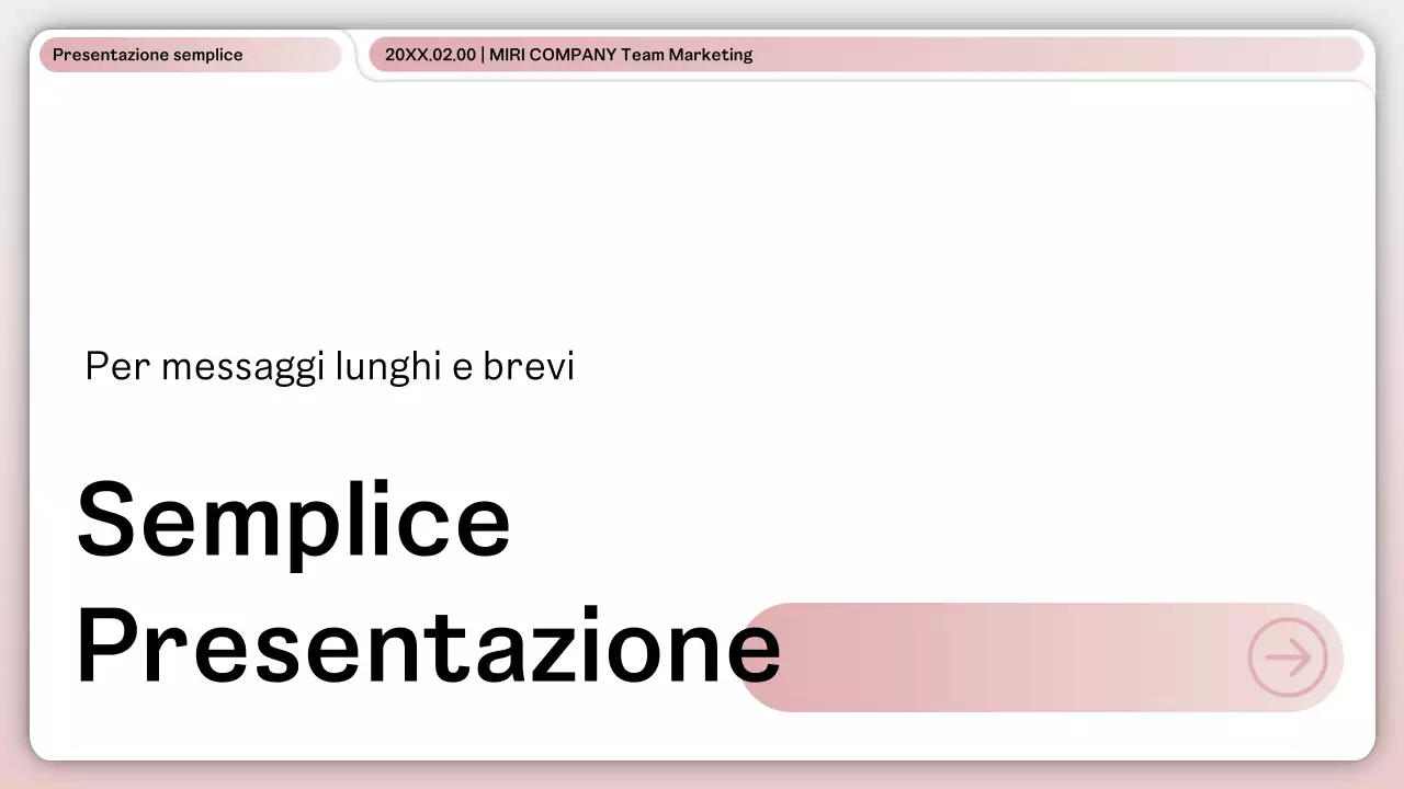 Un semplice brief di layout aziendale in bianco e rosa