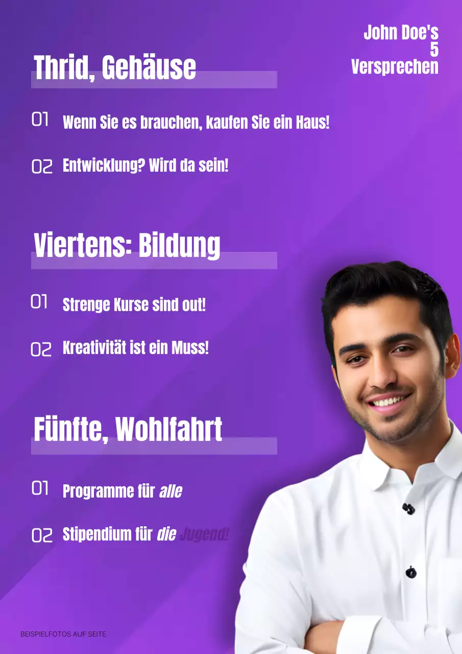 Ein einfacher violetter allgemeiner Wahlkampf