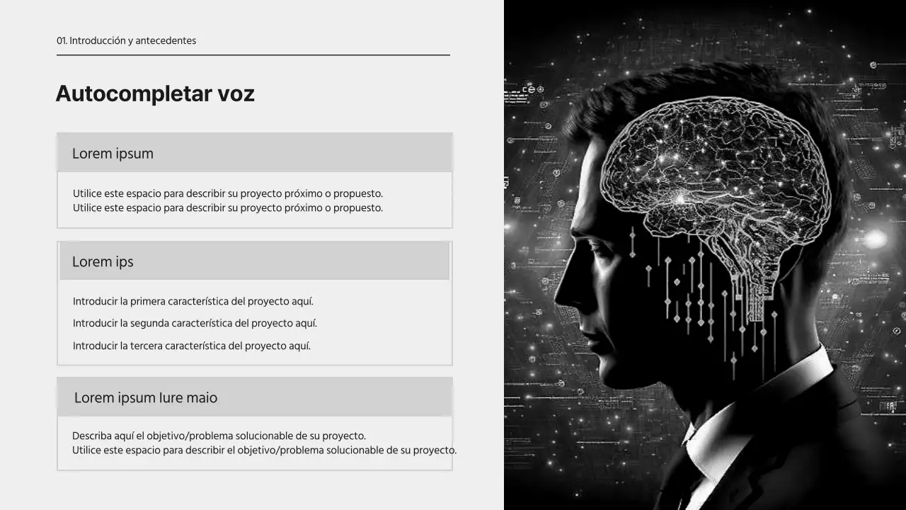 Una sencilla propuesta de diseño de desarrollo en blanco y negro