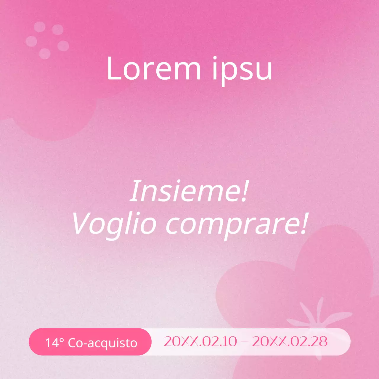 Promuovere una semplice collaborazione per lo shopping primaverile in rosa