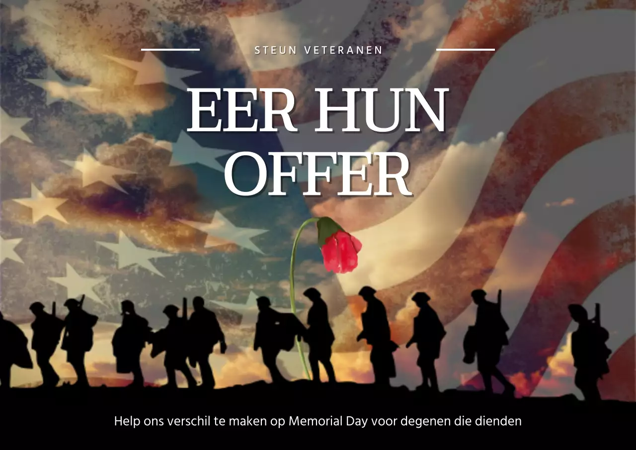 Red and Blue Classic Veteran Support Publiciteit