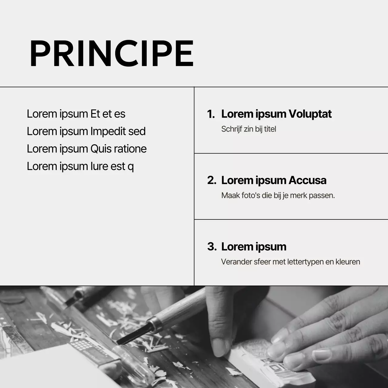 Zwart-wit minimalistisch interieur