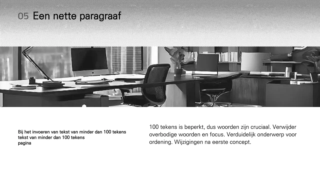 Eenvoudige zwart-wit lay-outvariatie presentatie