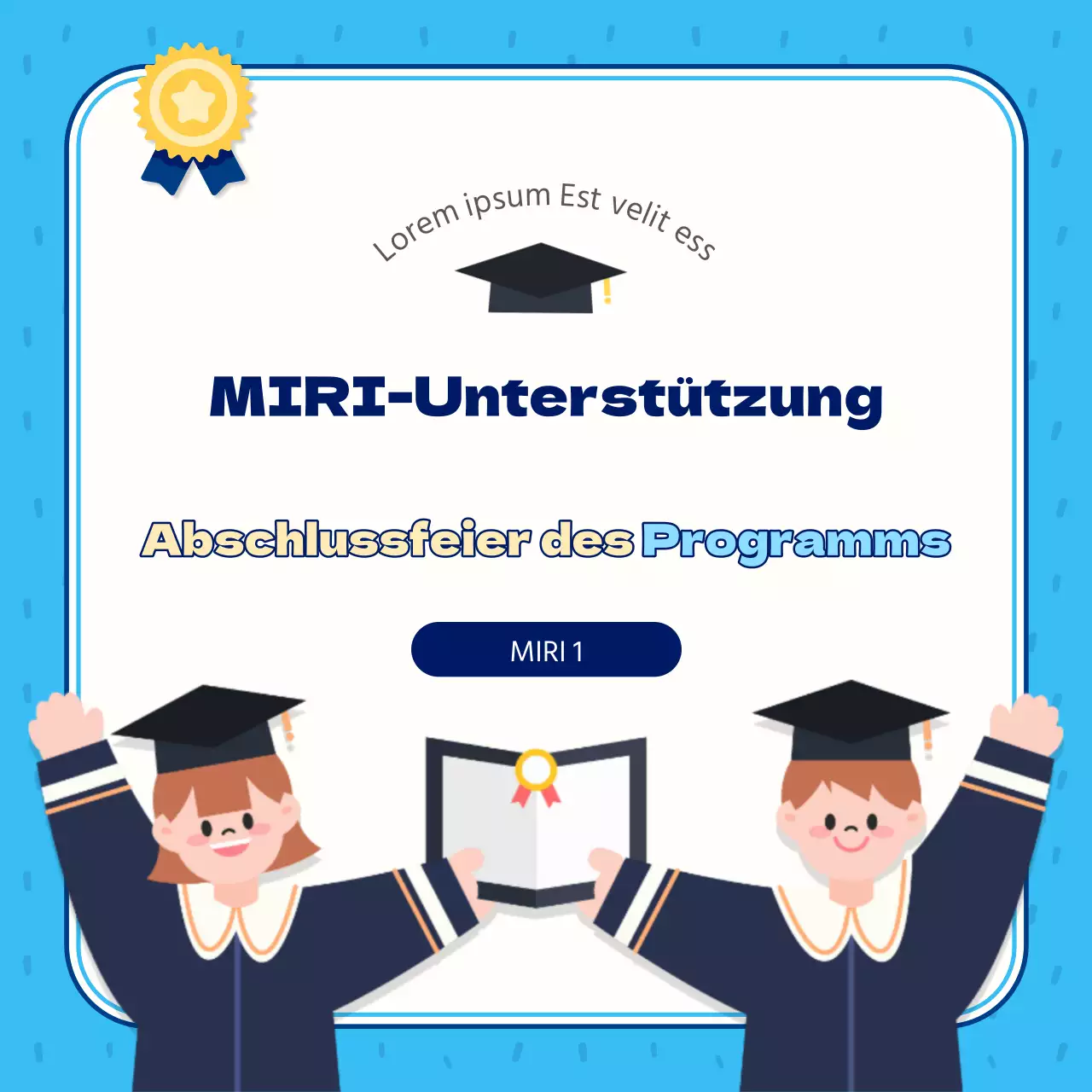 Blauer und hellblauer Mittelbaustein