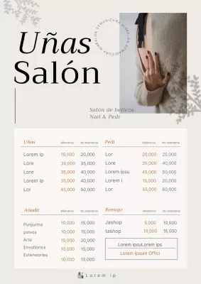 Promover el moderno salón de manicura Ivory