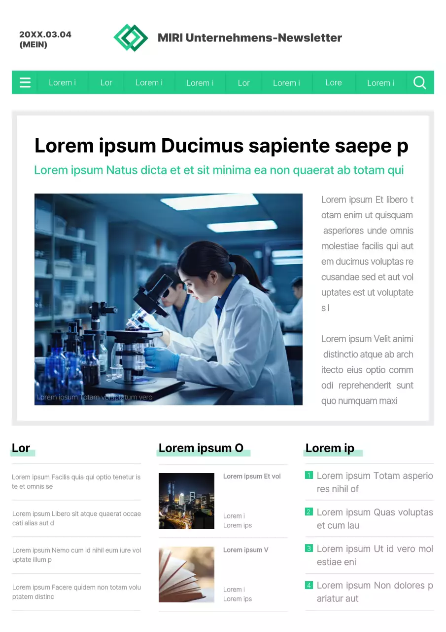 Ein Leitfaden für einfache interne Newsletter in Rot und Schwarz