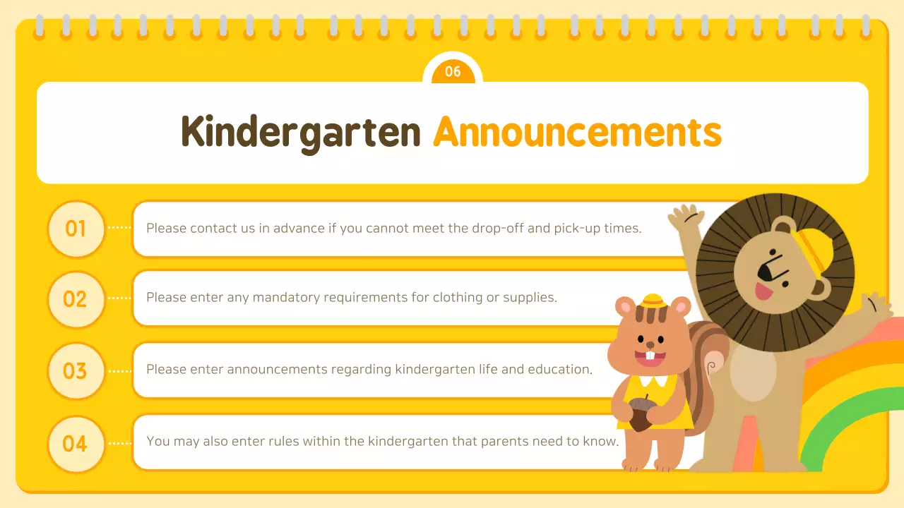 Yellow Playful Kindergarten Invitation Presentation