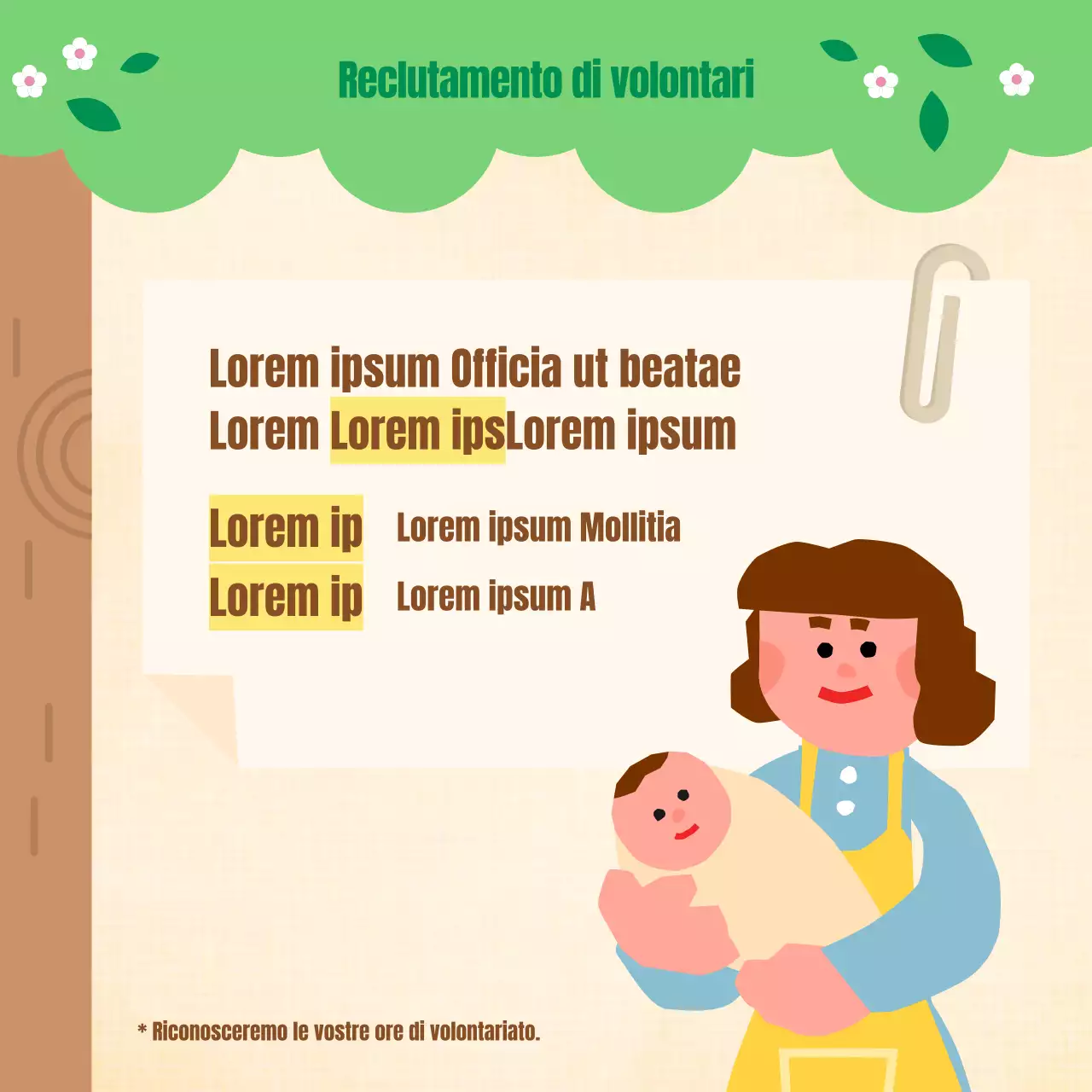 Newsletter minimalista per il settore pubblico in chartreuse e marrone