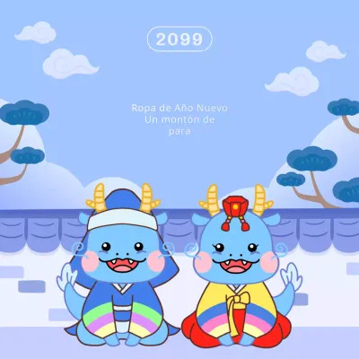 Un bonito anuncio de felicitación navideña en azul y azul claro