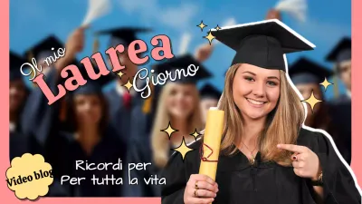 Promuovere un vlog di laurea rosa e kitsch